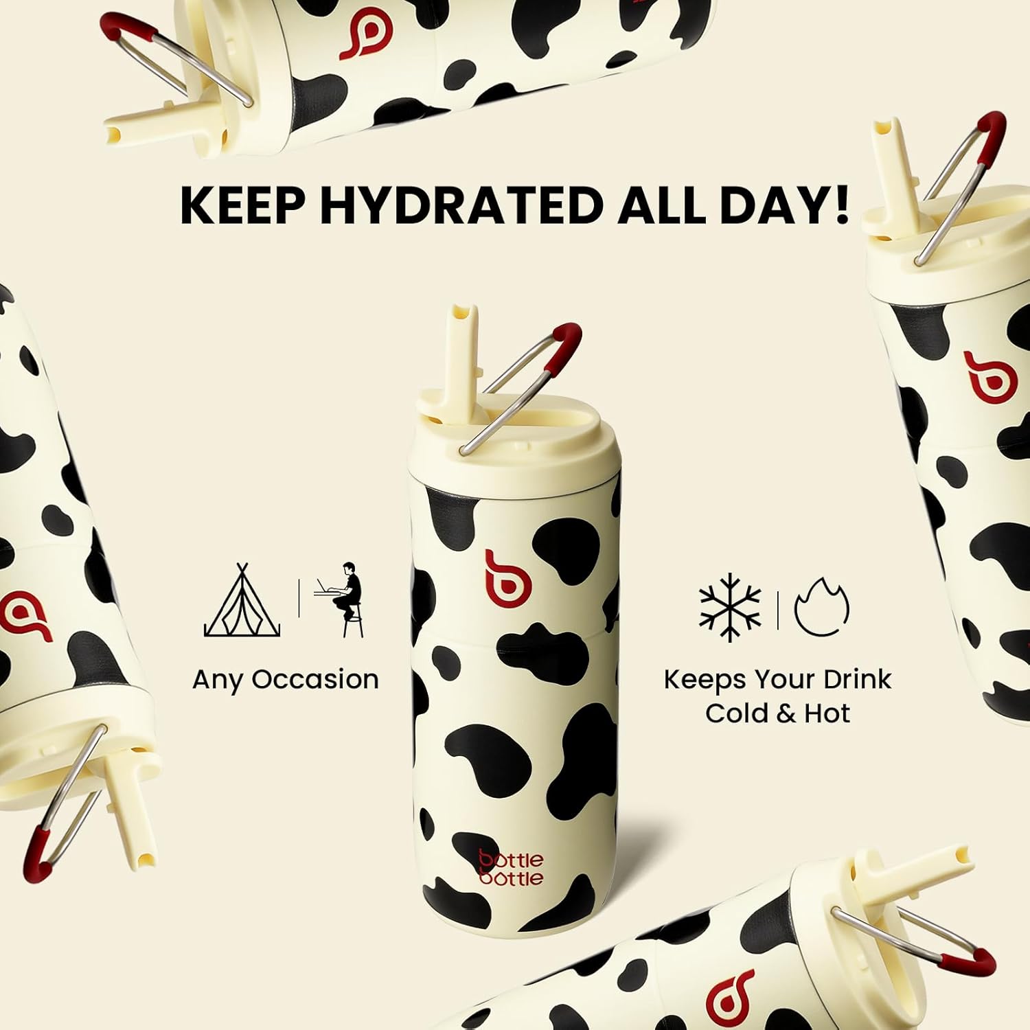 Chic Hydration Bottle with Straw™
